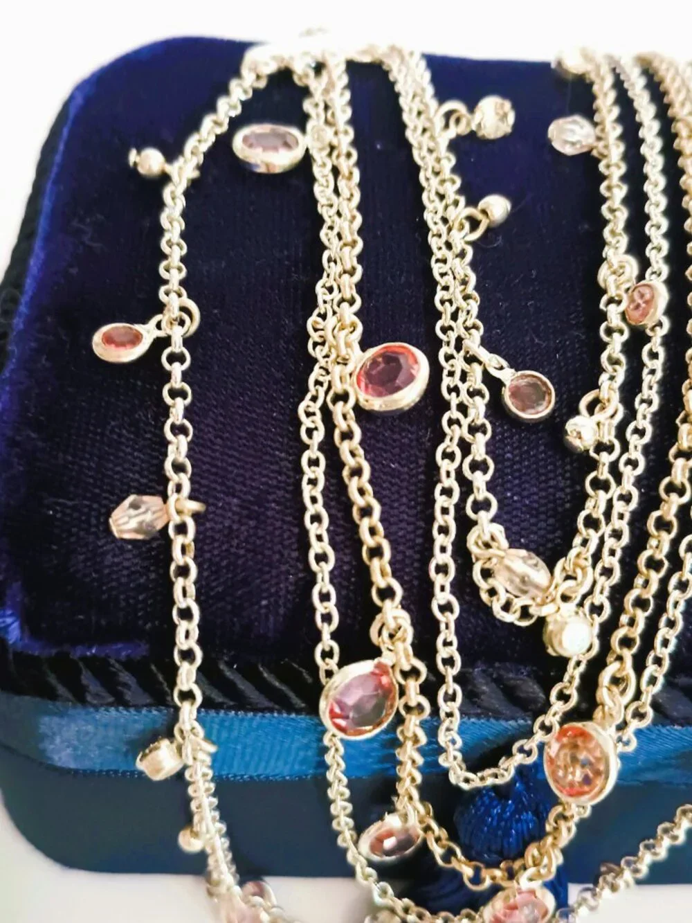 Vintage Avon Layered Station Necklace 22